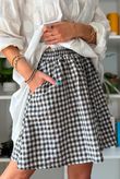 Nonni Gingham City Short Chocolate